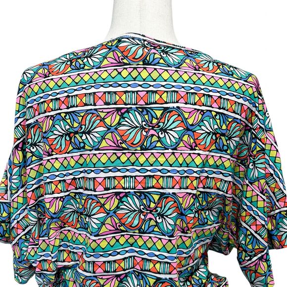 Trina Turk Swim Top Size Extra Small‎ XS Women's Dolman Bright Print Sunwear - Picture 8 of 11